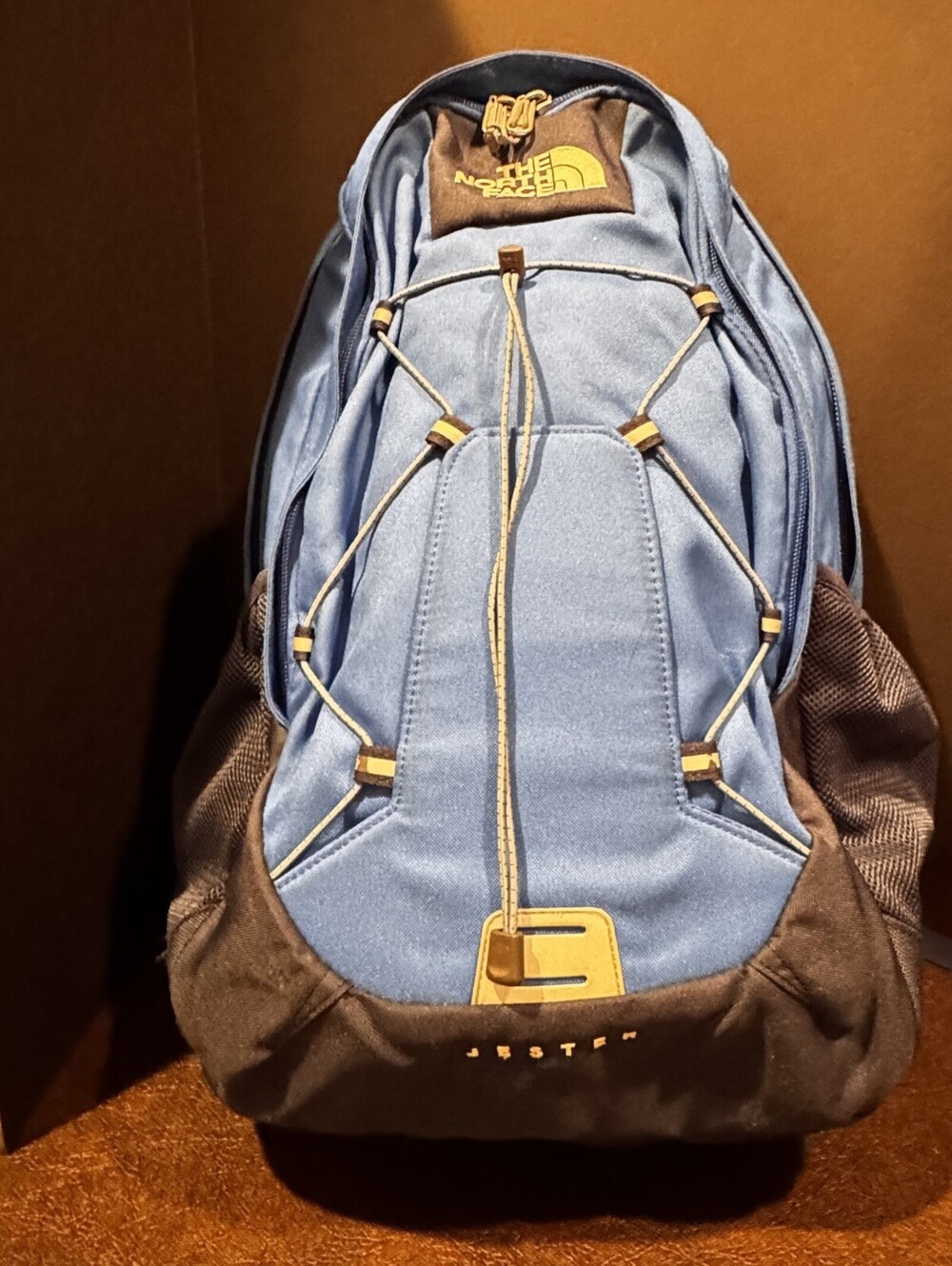 The North Face Jester Backpack Blue Black Accent Hiking School Daypack A93C